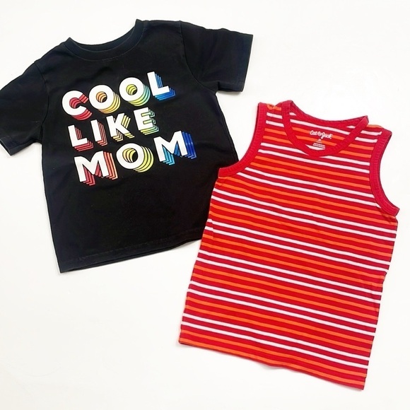 Garanimals black t-shirt + Cat & Jack toddler boys tank top - Picture 1 of 3